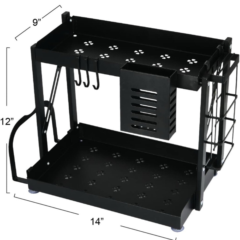 Modern Black Metal Dish Rack - Picture 4 of 4